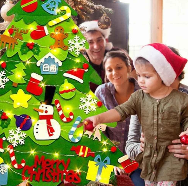 Árbol Mágico de Navidad Infantil con 25 adornos + Luces led (GRATIS)