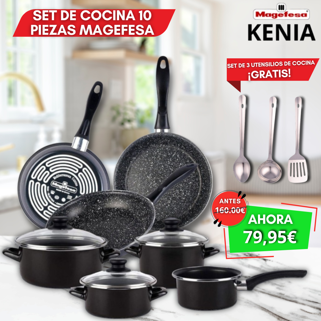 Set De Cocina 10 Piezas Magefesa